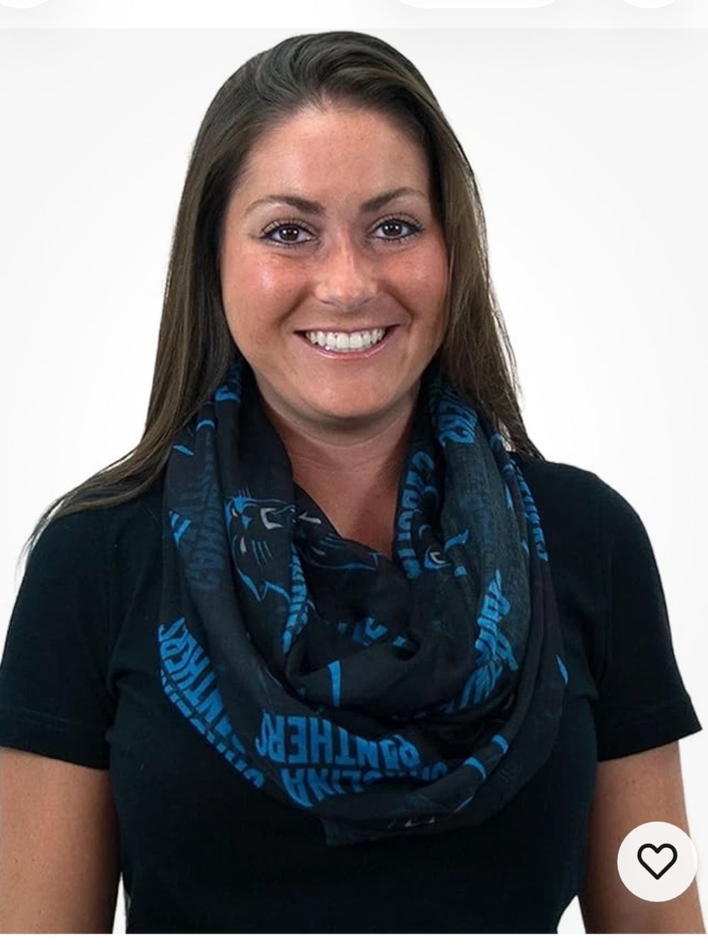 Littlearth NFL Carolina Panthers Sheer Infinity Scarf, Team Color